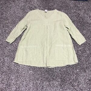 Match Point Linen Tunic Women S Green Lagenlook